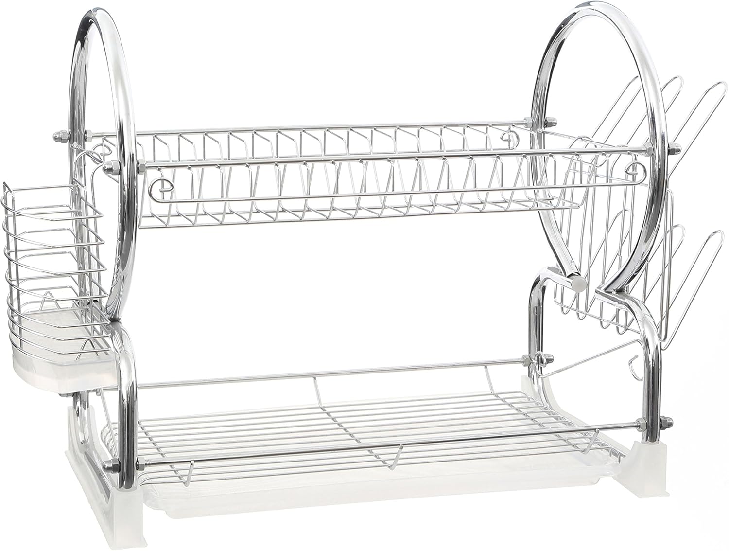Premier Housewares White 2-Tier Dish Drainer