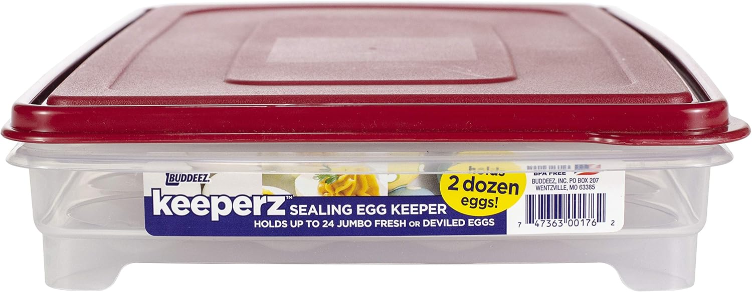 BUDDEEZ, INC JUMBO EGG KEEPER RED, One Size