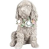 Ovewios Garden Statue Dog Memorial Gifts - Yard Art Decoration with Solar LED Lights Waterproof Resin Garden Figurine Decor for Outdoor Patio Yard Lawn Ornament