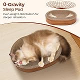 ComSaf Cat Scratching Board Cat Scratcher Indoor Bed Durable Cardboard Oval Bowl view 3