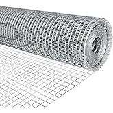 Hardware Cloth 1/4 inch Chicken Wire Fencing Double Hot-Dipped Galvanized After Welding Wire Fence，Duty Rust Proof Fencing for Gardens, Poultry Animal Netting Cage Screen (1/4inch 16in x 50ft)