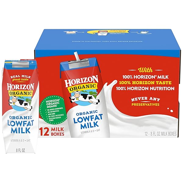 HORIZON ORGANIC SHELF STABLE 1% LOWFAT MILK BOXES,...