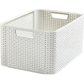 Curver Style 205851 Storage Box Rattan-Look Second Generation Polypropylene Large