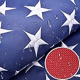 American Flag 3x5 FT 150D Heavy-Duty Polyester American Flags, Tear and Water Resistant Super Tough Series, All Weather High Wind USA US Flag with Embroidered Stars, Sewn Stripes, Brass Grommets