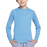 Willit Boy's UPF 50+ Sun Protection Shirt Long Sleeve Rash Guard Swim Shirts Youth SPF Fishing Quick Dry Shirt