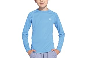 Willit Boy's UPF 50+ Sun Protection Shirt Long Sleeve Rash Guard Swim Shirts Youth SPF Fishing Quick Dry Shirt