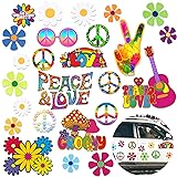 25 Pcs Car Magnet Decorations 60s Hippie Theme