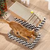 Conlun Cat Scratcher Box with 4 Scratching Boards 2 Boxes 1 Ball