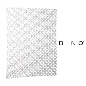 BINO Anti-Bacterial Kitchen Sink Protector Mat, Clear - Eco-Friendly - Mold and Mildew Resistant with Quick Draining Design