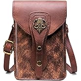 Medieval Leather Belt Pouch – Versatile Renaissance Bag for Ren Faire, Crossbody Cell Phone Holder, and Fairy Accessories - Brown Fair