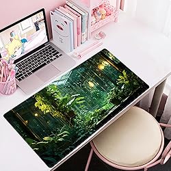 Aesthetic Plants Desk Mat Green Large Mouse Pad