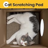 Conlun Cardboard Cat House with Scratching Board and Catnip Medium view 2