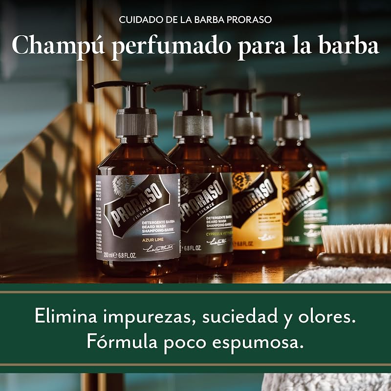 Champú para Barba, Hidratante con Lavanda y Salvia, 200 ml