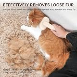 Aumuca Cat Brush with Release Button for Long or Short Haired Cats Brown view 7