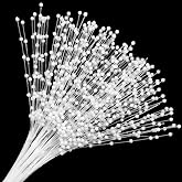 String Pearl Sticks Pearls for Wedding Decor, 50PCS Christmas Garland 4mm Pearls String Beaded Bouquet Spray Filler Floral Arrangements Picks for Bridal Flower Bouquet DIY Party Table Decor Corsage