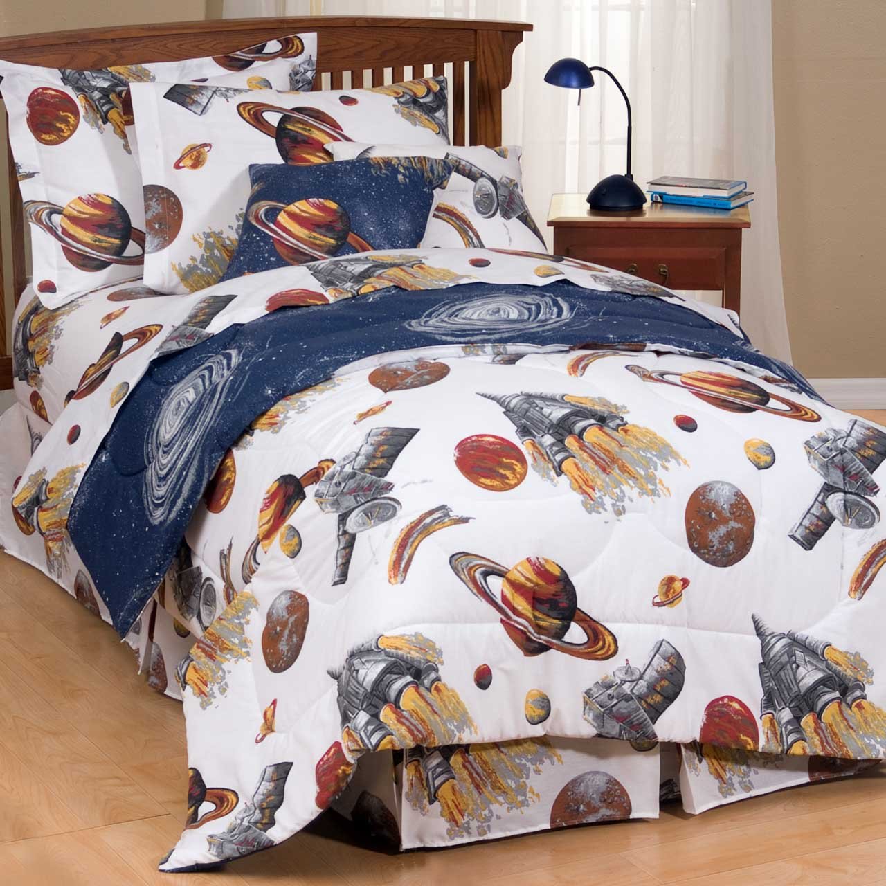 Kids Outer Space Bedding Sets Comforter Set + Bed Sheets