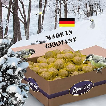 Lyra Pet 100 x 90 g Meisenknödel mit Netz Ganzjahresknödel DEUTSCHES Produkt !