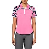 Stella Parker Women's Quarter Zip Tennis-Golf Polo Top-UPF+, Quick Dry, Moisture Wicking