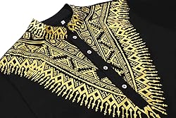 Pacinoble Mens African 2 Piece Set Metallic
