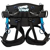 WEAVER ARBORIST Cougar Tree Saddle Harness with Memory Foam Leg Straps | Dual-Layer Cushioning and Multiple Rings Support, Comfortable Positioning during Extended Climbs
