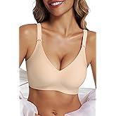 FZGO Womens Seamless Bras No Underwire Push Up Full Coverage Everyday Wireless Bra Comfortable Supportive Tshirt Bralette