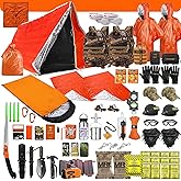 72 Hour Survival Kit - 291 Pieces Survival Gear and Supplies - 45L Go Bag Emergency Backpack, First Aid, Water Filter, Tools, Tent, Camping Essentials, Emergency Preparedness - The Alpha
