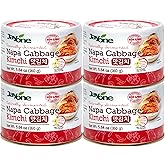 Korean Canned Kimchi, Napa Cabbage Kimchi, Naturally Fermented, Non-GMO, No preservatives, No additives- (5.64oz x 4)