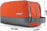 Gonex Men Toiletry Bag with Strap Sport Style Repellent Showerproof Nylon Orange view 3