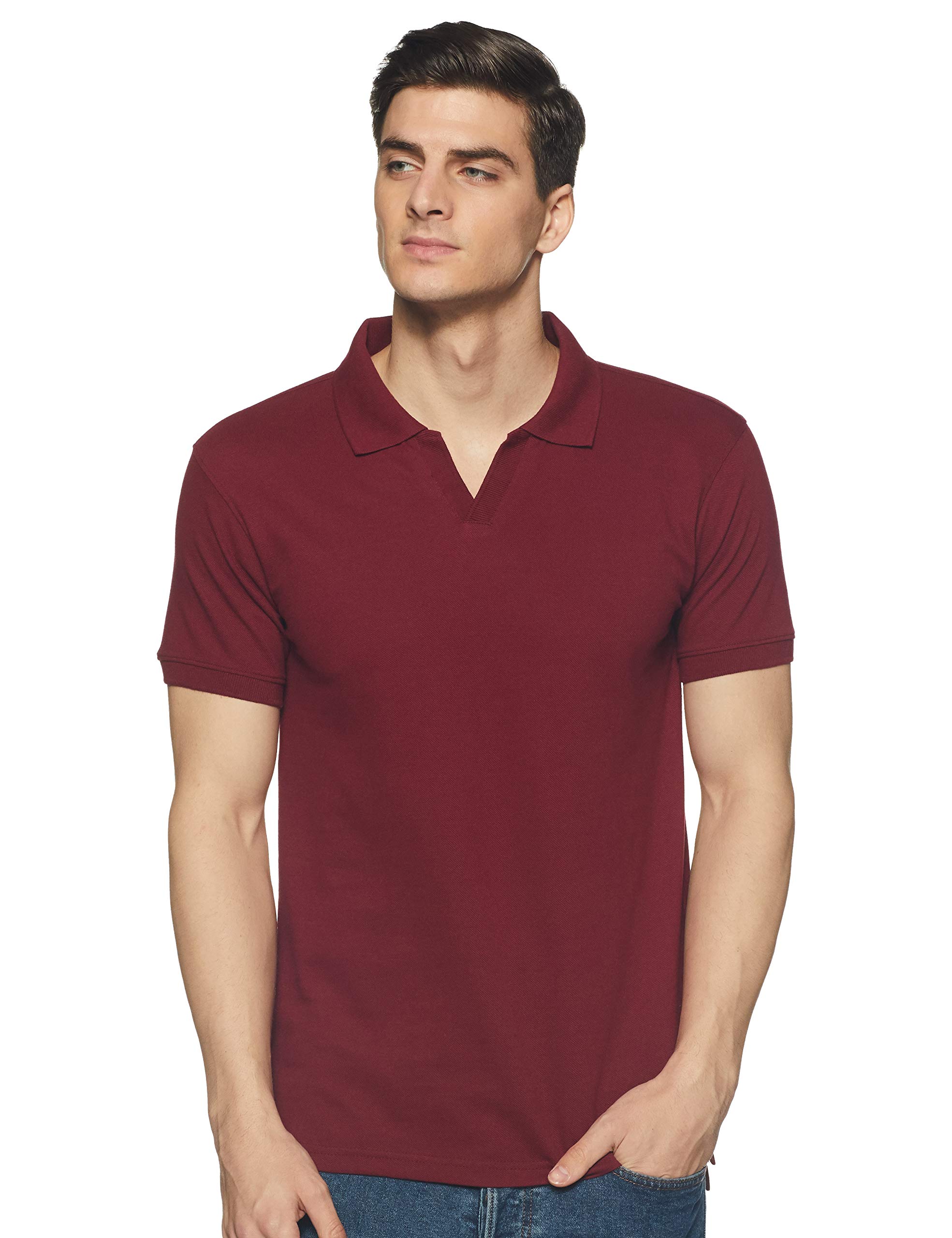 Amazon Brand - SymbolMen's Solid Regular fit Polo (JC-Single)