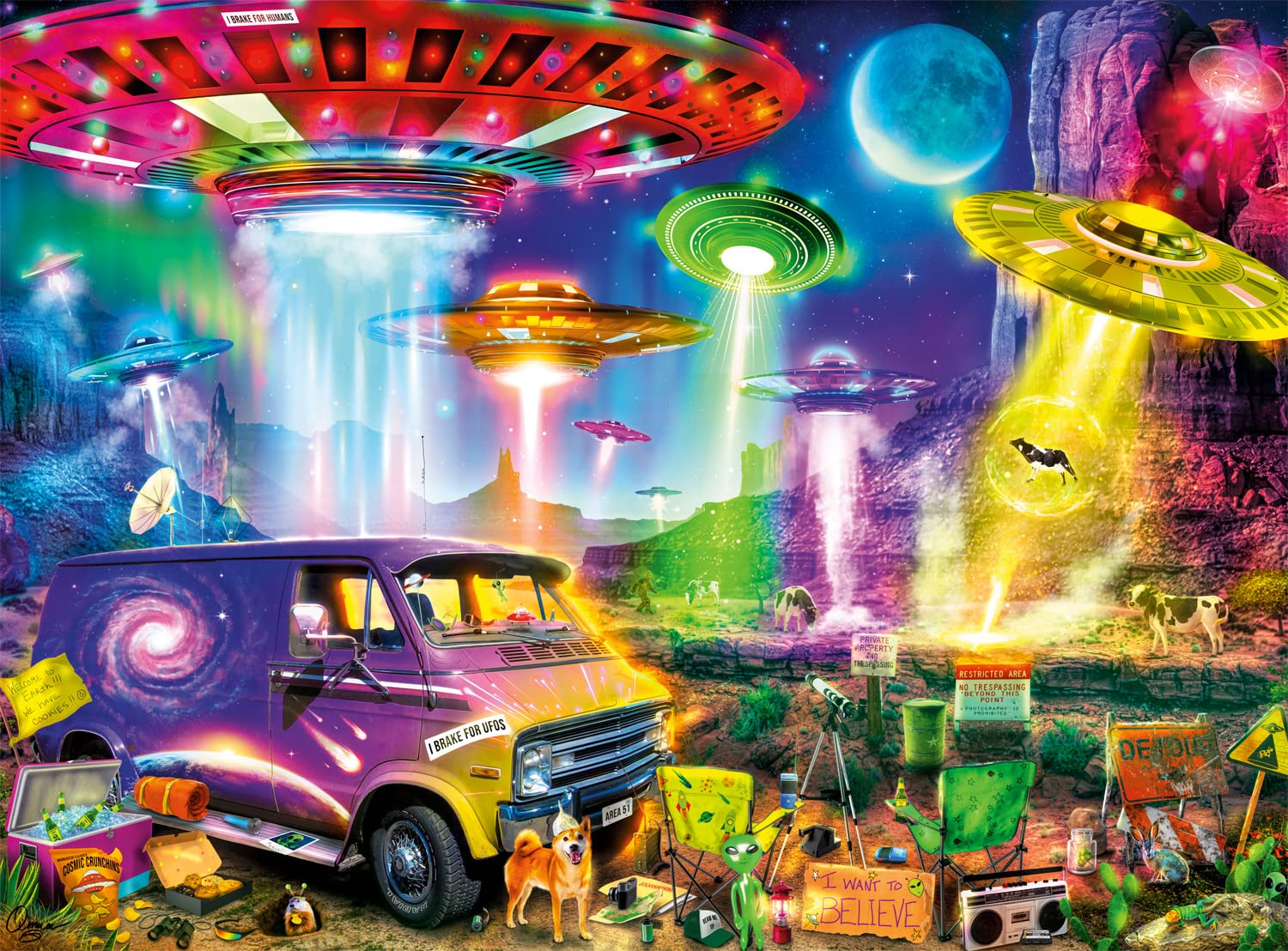 Buffalo Games - Aimee Stewart - I Brake for UFOs - 1000 Piece Jigsaw Puzzle