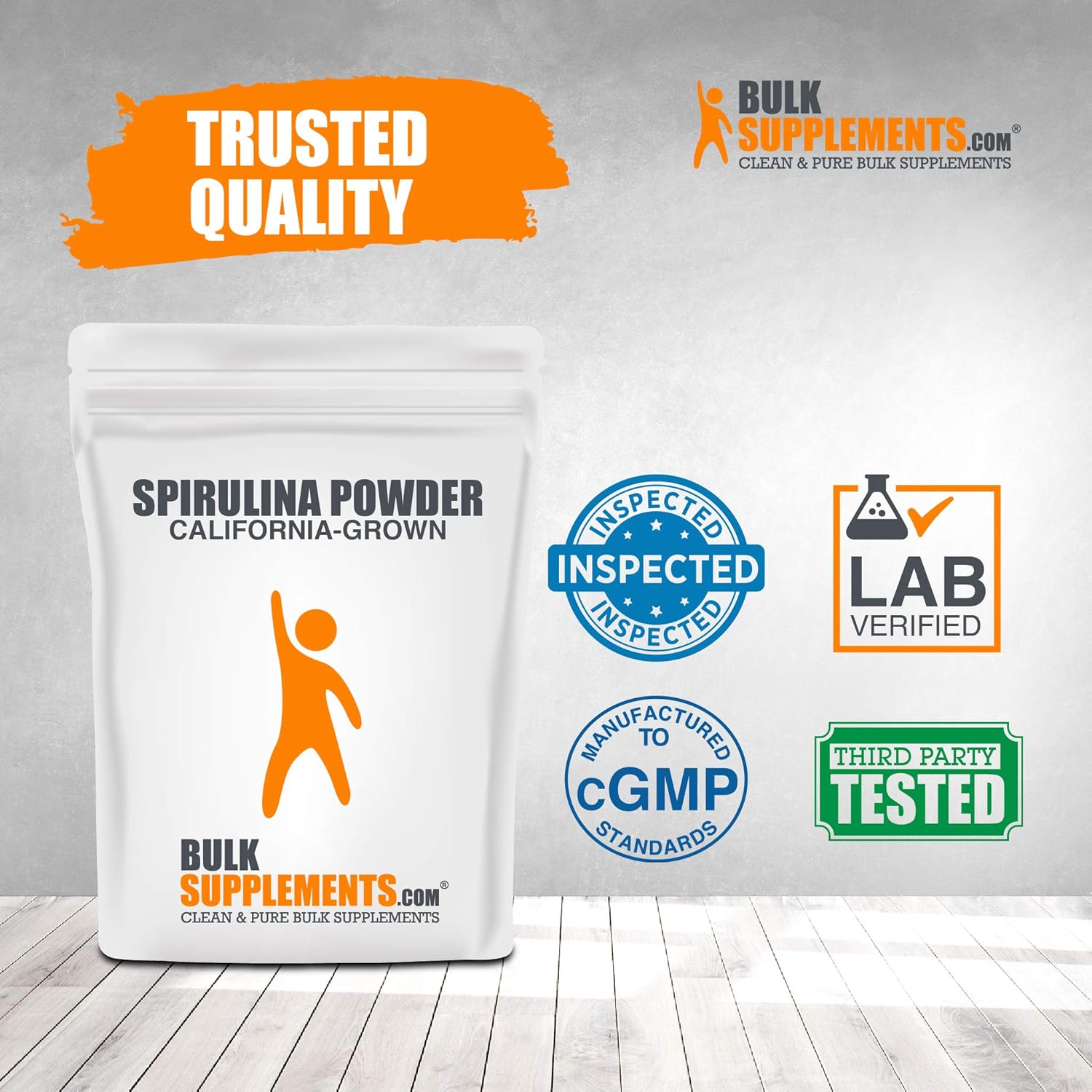 Bulksupplements Spirulina (California-Grown) Powder (250 Grams): Health & Personal Care
