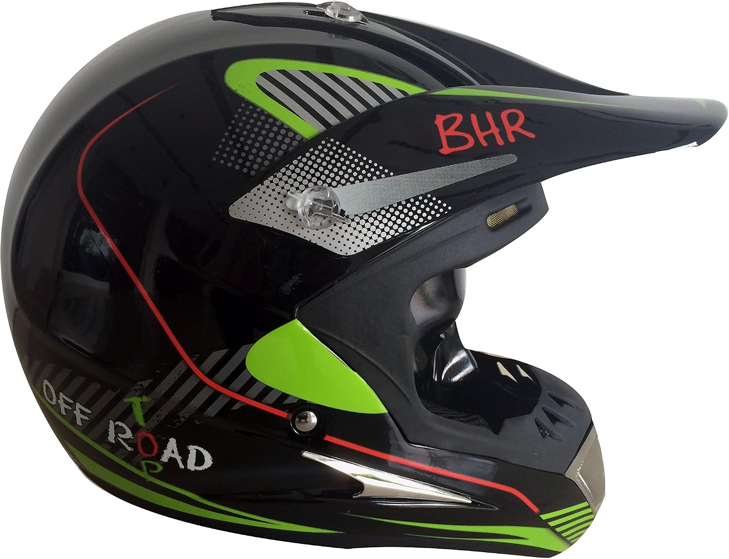 Azzurro L BHR Casco 707 Moto, accessori e componenti Cross e Off-road  mbbscouncil.com