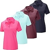 TYCTOS Women's Polo Shirts Athletic Golf Shirts Women Lightweight Womens Polo Shirts Short Sleeve Quick Dry Womens Shirt