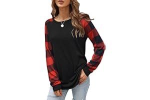 Aifer Womens Long Sleeve Tops Crewneck Casual Shirts Fall 2023 Fashion Trendy Outfits Clothes