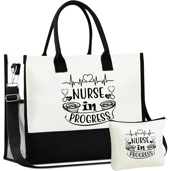 InnoBeta Future Nurse Gifts, Canvas Tote Bag With Top Zipper...
