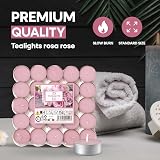 Price's Petali Rose Scented Tealights 25 Pack 4 Hour Burn Time view 5
