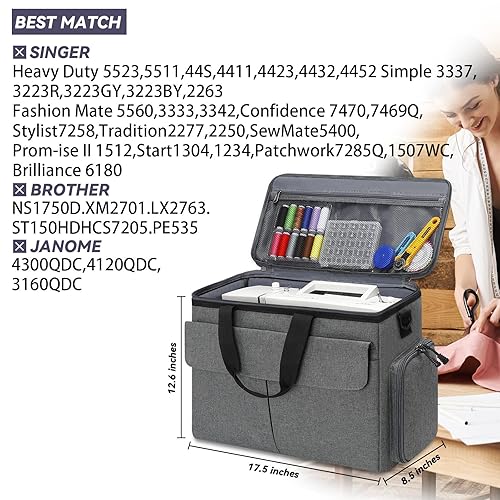 Skureay Sewing Machine Carrying Case, Universal Sewing Machine