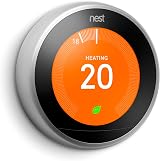 Google Nest Learning Thermostat 3rd Gen Stainless Steel Smart Thermostat view 3