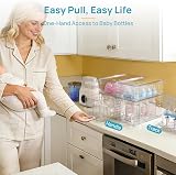 Vtopmart 4 Pack Clear Stackable Storage Drawers with Handles view 5