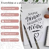 Surcotto 6 Pack Calligraphy Pens Set for Beginners Black Ink view 4