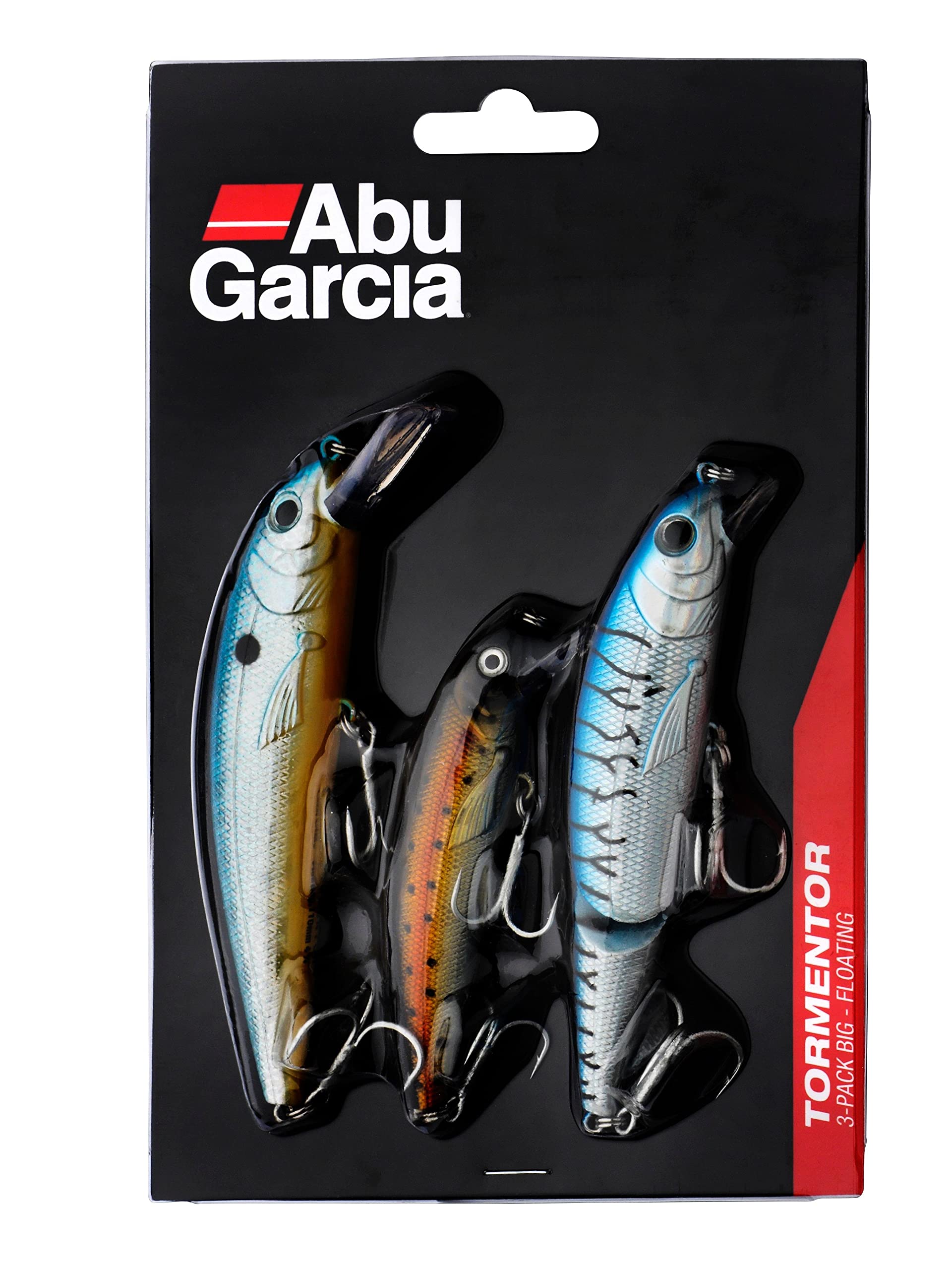 Abu Garcia Tormentor Big 3 Pack, Fishing Hook, Diving Vane Hard Lures with Wobble Action, Predator Fishing, Pike, Unisex, Assorted, Varied