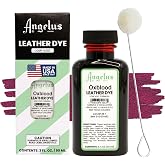 Angelus Leather Dye - Flexible Leather Dye for Shoes, Boots, Bags, Crafts, Furniture, &amp; More 3oz, Dauber Included (Oxblood)
