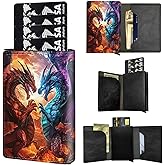 HEAKIERG RFID Blocking Card Holder Wallet Billeteras de Hombres, Pop Up Minimalist Wallet for Men Women, Large Capacity Smart Wallet fit Money, ID Card, Driver's License, Dragon Purple