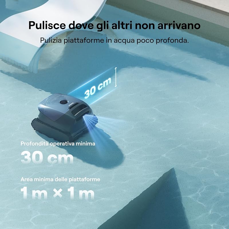 Sora 10 Robot Piscina pareti e Fondo, Linea d'Acqua,Blu Marino