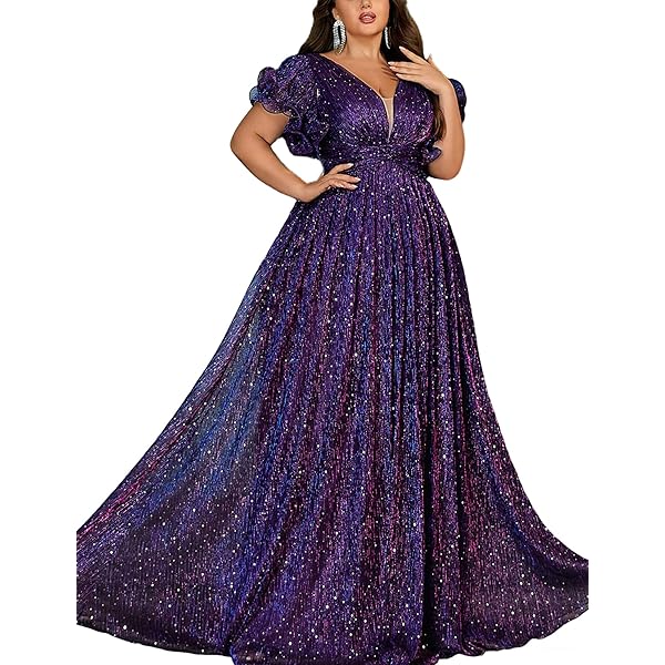 Amazon.com: Embroidered Plus Size Formal Gown Dusty Blue : Clothing, Shoes  & Jewelry