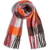 TUSHUSTY Winter Women Chunky Scarf Warm Blanket Big Thick Large Oversized Wrap Colorful Long Solid Scarves