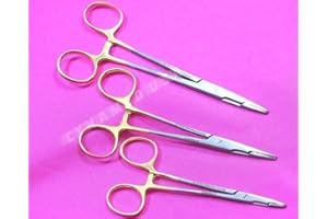SYNAMED New Set of 3 Premium German TC Olsen HEGAR Needle Holder 5 Inches Plus 5.5 Inches Plus 6 Inches with Tungsten Carbide Inserts Surgical Dental Instruments
