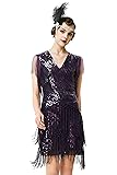 BABEYOND 1920s Flapper Dress Long Fringed Gatsby