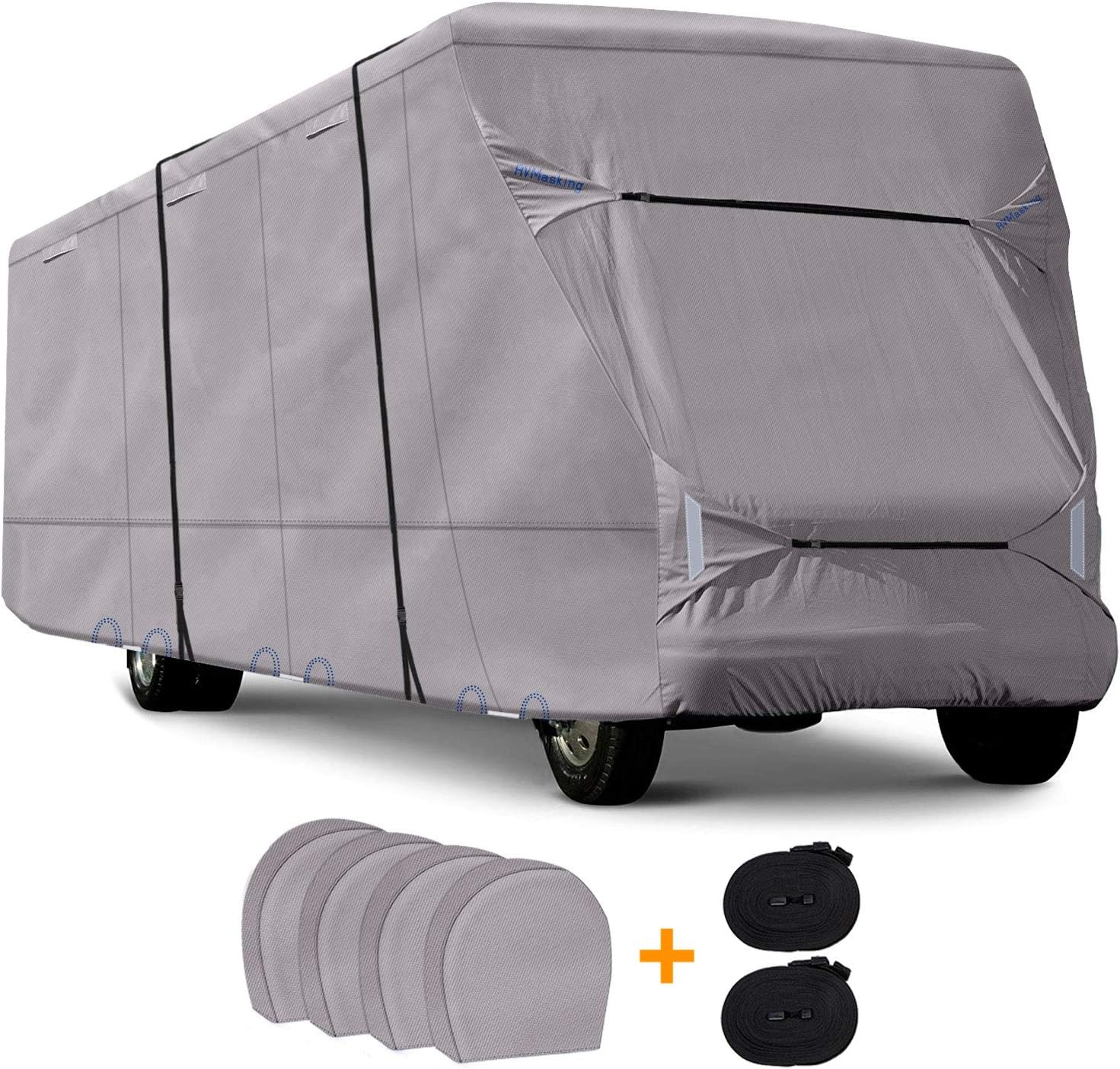 RVMasking Upgraded Windproof & Waterproof Class C RV Cover