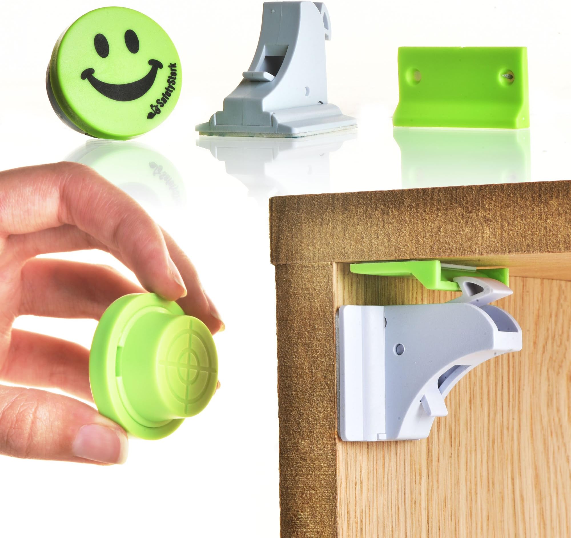 Child Proof Magnetic Cabinet Locks – 8 Easy to Install Baby Locks for Cabinets and Drawers – Heavy Duty Child Home Safety Kit with 3M Adhesive – Perfect for New Parents and Grandparents by SafetyStork
